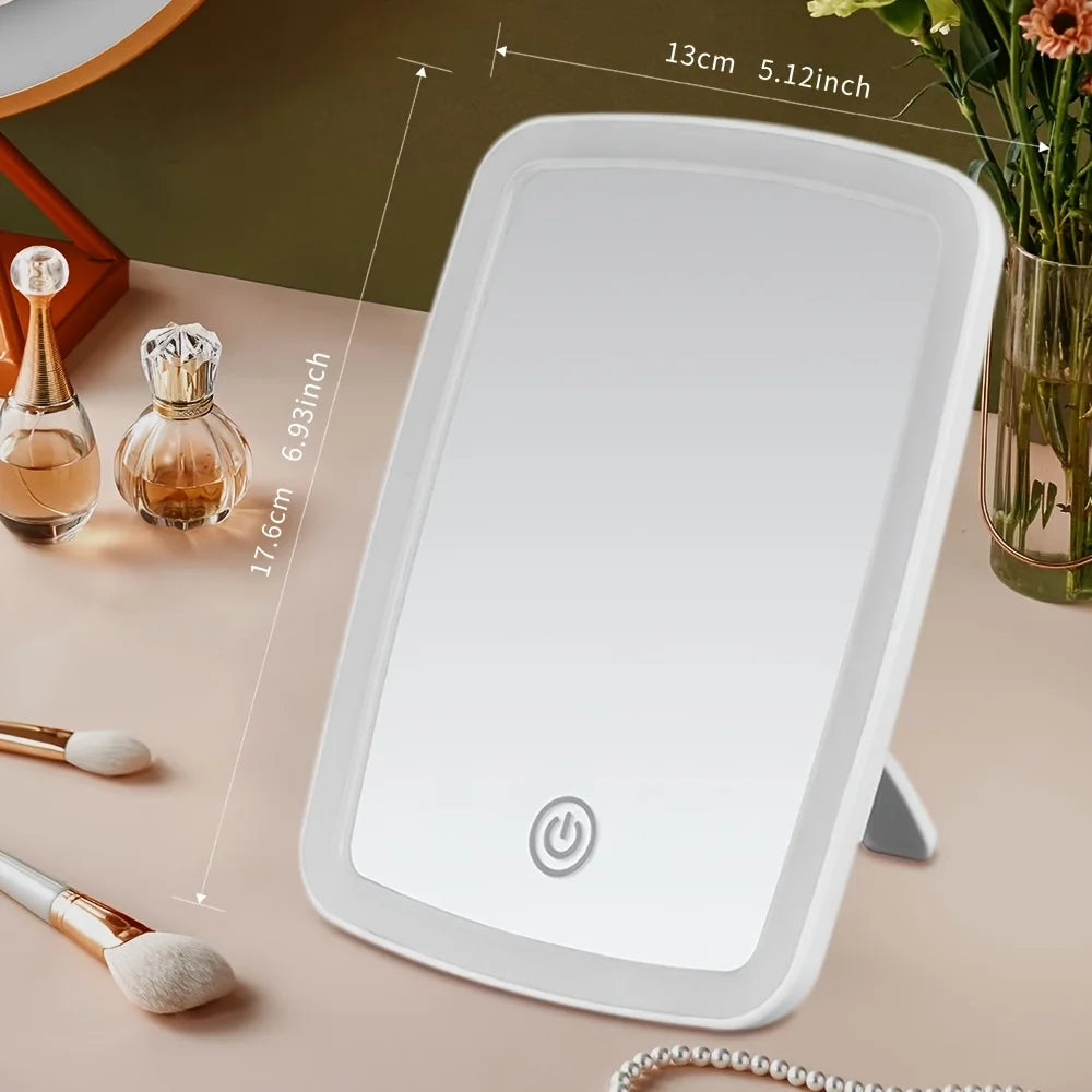 Enhance Your Beauty Routine with a Compact, Illuminated LED Makeup Mirror suitable for Travel.