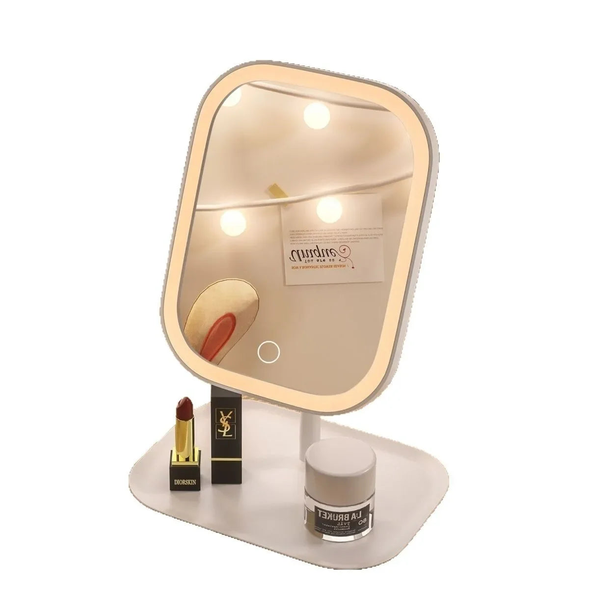 Illuminate Your Beauty: 2025 Touch Control Dimmable LED Makeup Mirror in 3 Stunning Colors - Perfect for Home and Travel!